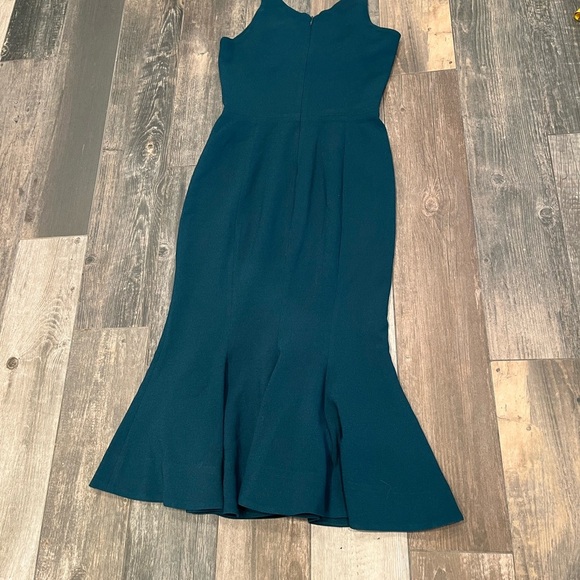 Dress the Population Isabelle Crepe Pine Green Mermaid Midi Dress, Size Medium - Picture 11 of 12